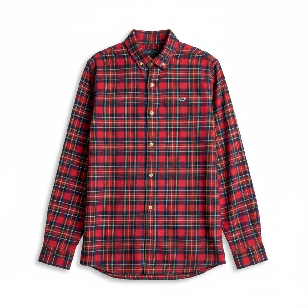 Vineyard Vines Boys‎ Plaid Flannel Button Down Shirt Casual Warm Preppy Classic